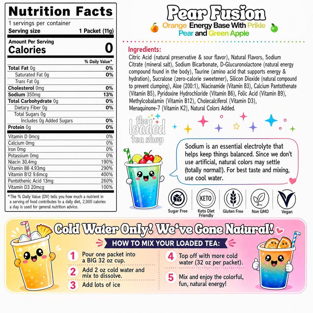 Pear Fusion (Caffeine-Free) - Shake and Sip