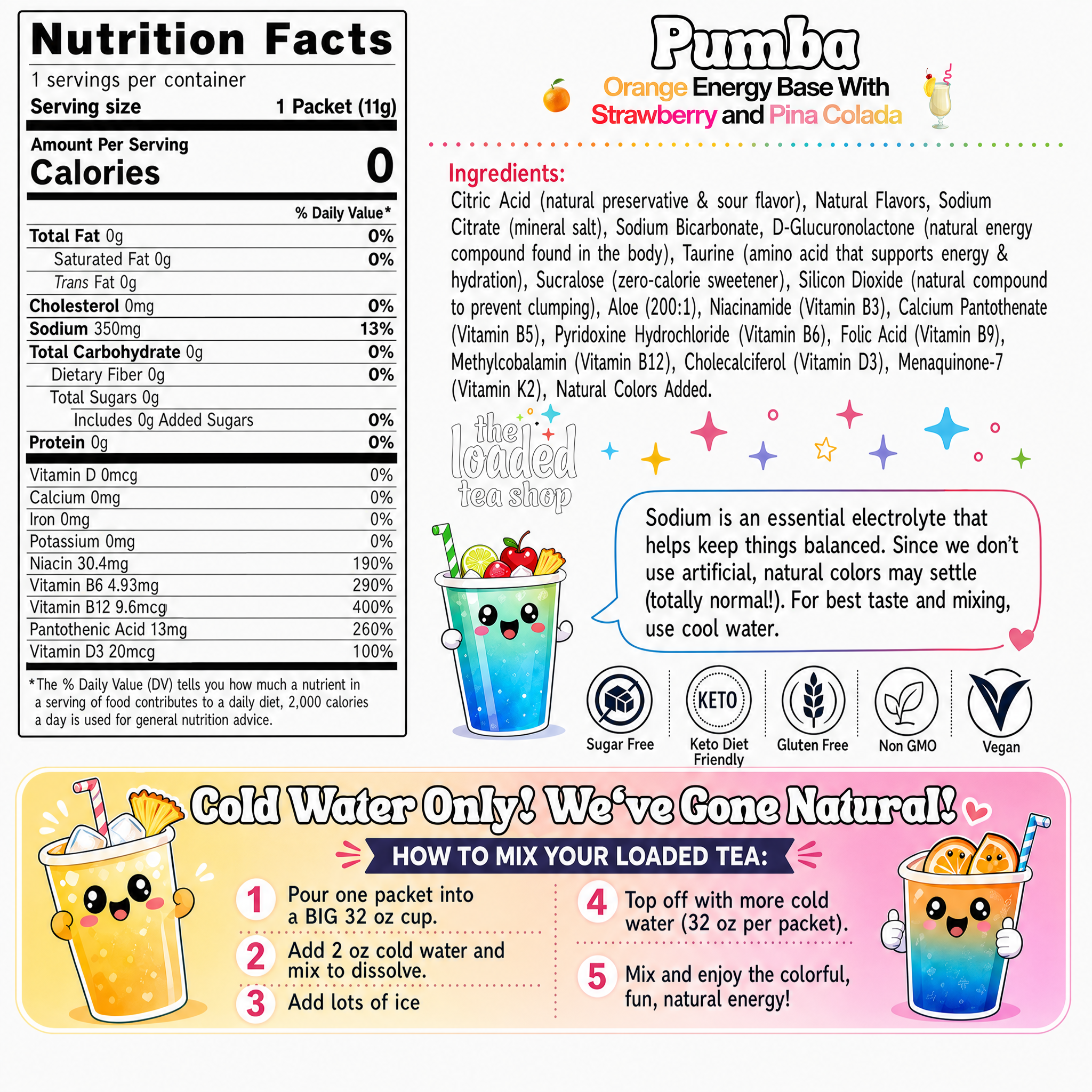 Pumba Caffeine-Free Tea | Tropical Flavor - Tea On Hand